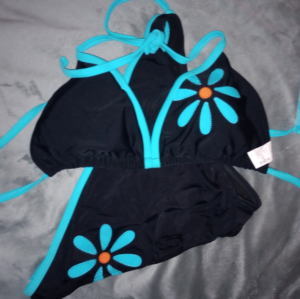 Retro Flower Triangle Bikini L/XL - Picture 2 of 3